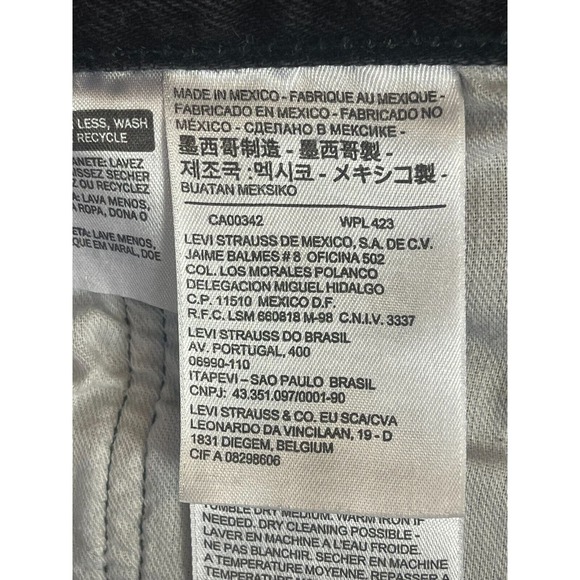 Levis Jeans Mens 42x32 Black 501 XX Denim Button Fly Casual Straight Adult - Picture 8 of 14